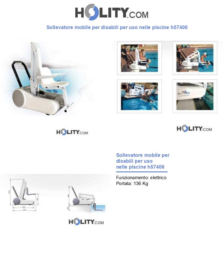 Sollevatore mobile per disabili per uso nelle piscine h57406