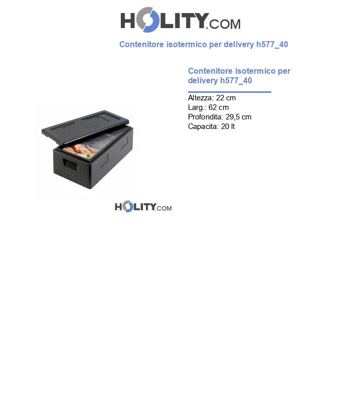 Contenitore isotermico per delivery h577_40