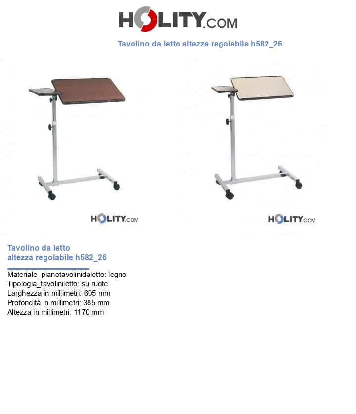 Tavolino da letto altezza regolabile h582_26