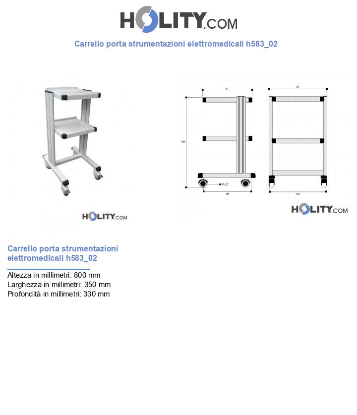 Carrello porta strumentazioni elettromedicali h583_02