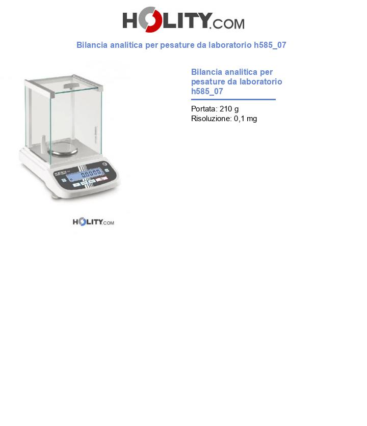 Bilancia analitica per pesature da laboratorio h585_07