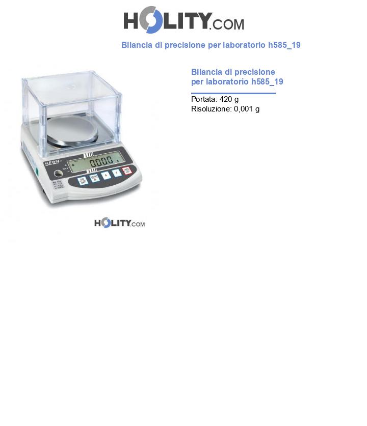 Bilancia di precisione per laboratorio h585_19