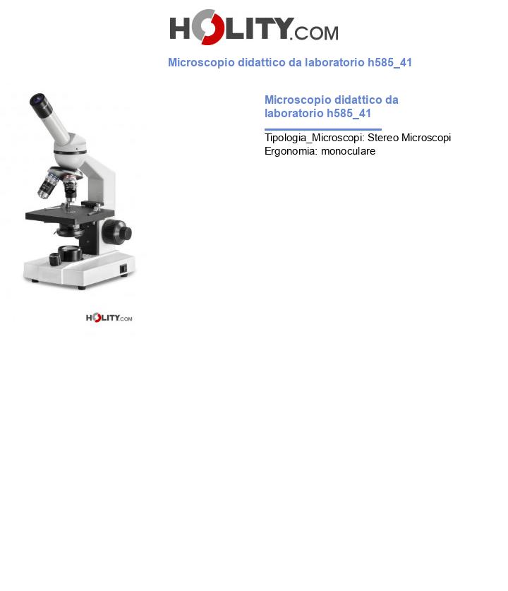 Microscopio didattico da laboratorio h585_41
