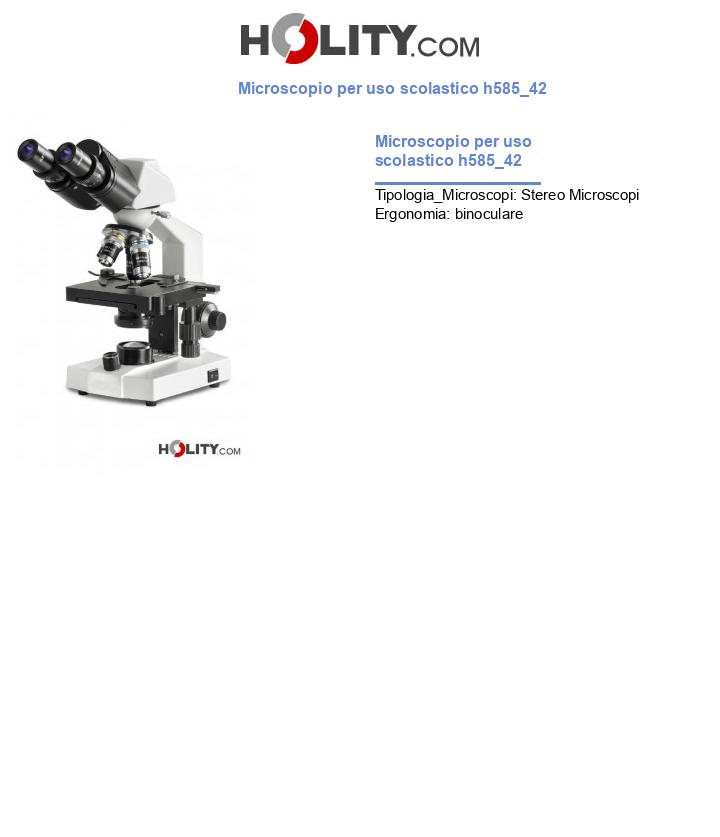 Microscopio per uso scolastico h585_42