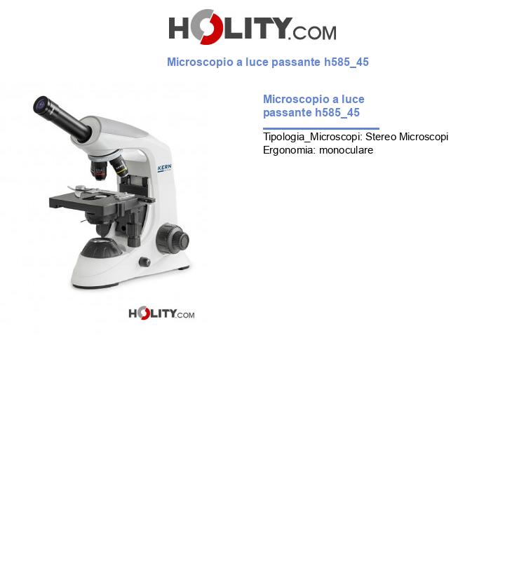 Microscopio a luce passante h585_45