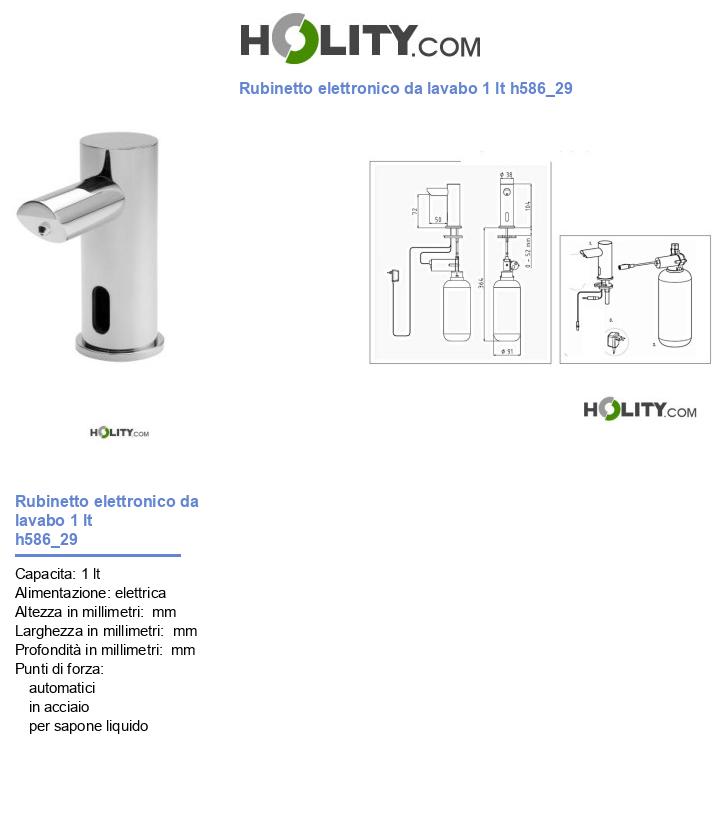Dispenser sapone elettronico da lavabo 1 lt h586_29