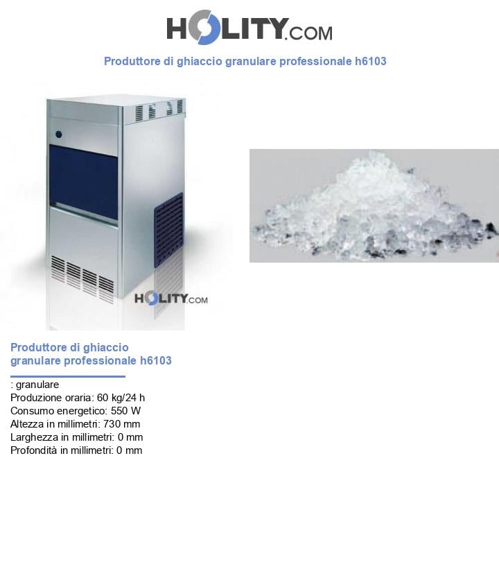 Produttore di ghiaccio granulare professionale h6103
