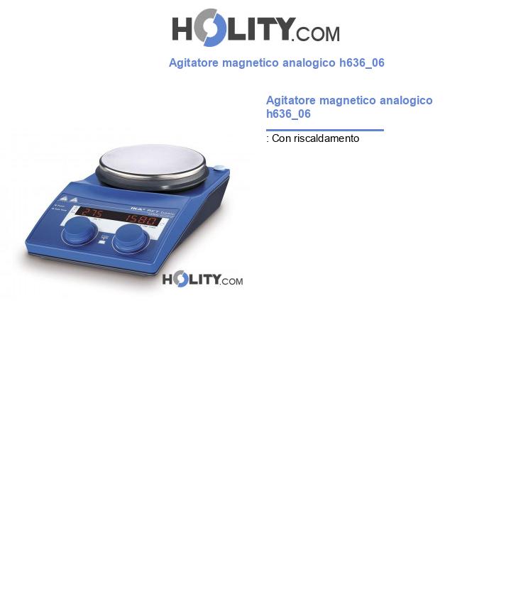 Agitatore magnetico analogico h636_06
