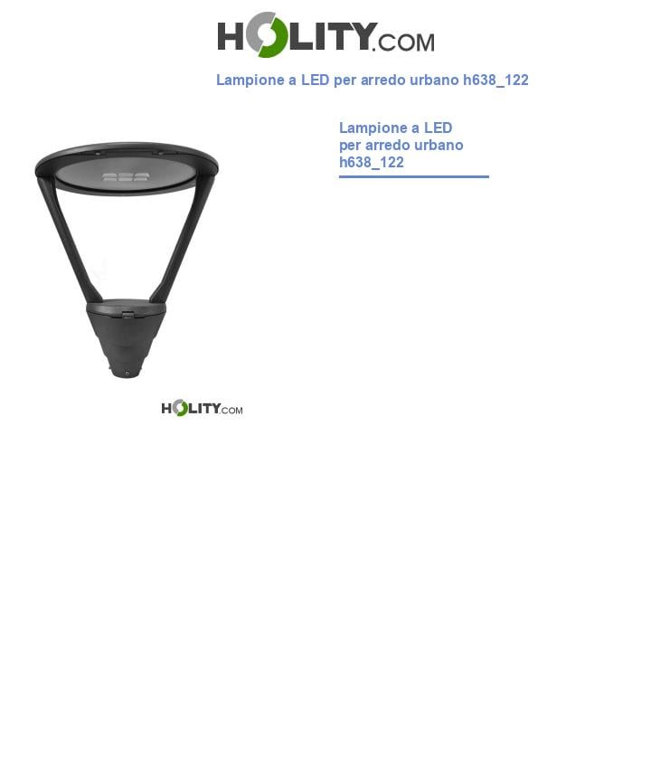 Lampione a LED per arredo urbano h638_122