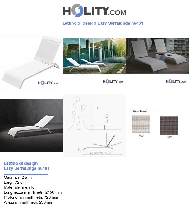 Lettino di design Lazy Serralunga h6401