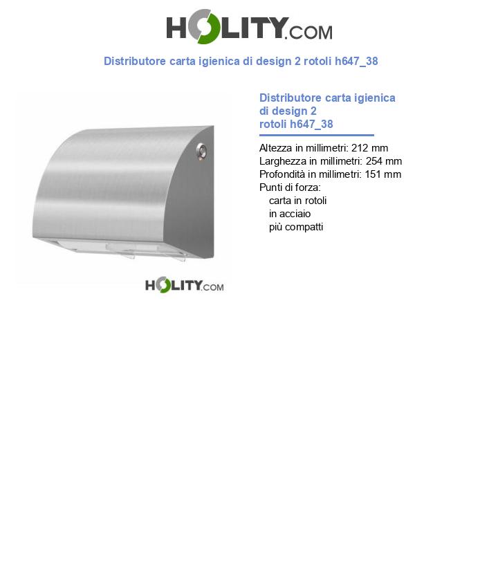 Distributore carta igienica di design 2 rotoli h647_38