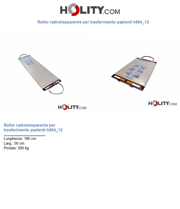 Roller radiotrasparente per trasferimento pazienti h664_12