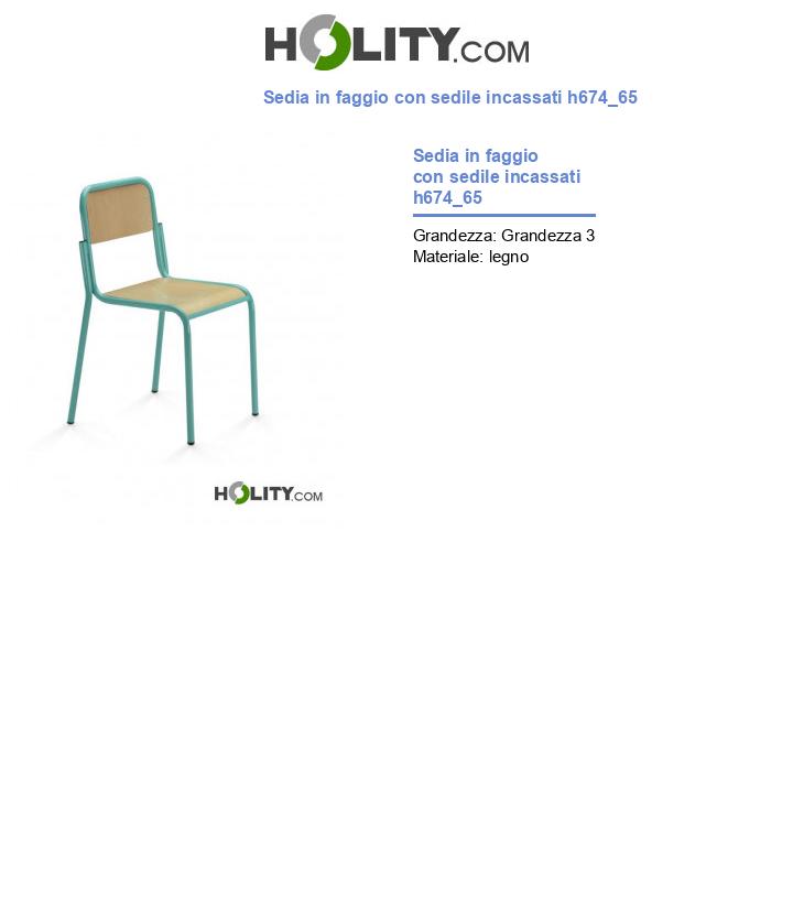 Sedia in faggio con sedile incassati 35 cm h674_65