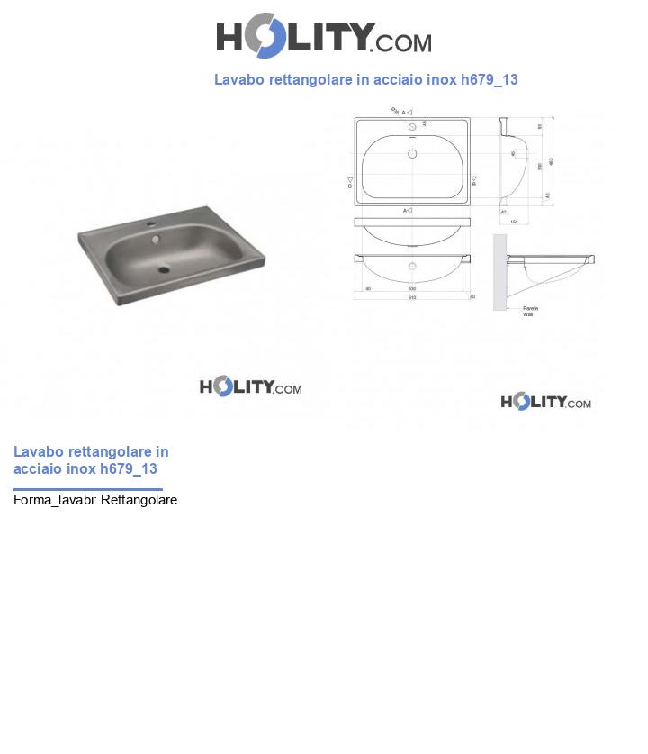 Lavabo rettangolare in acciaio inox h679_13
