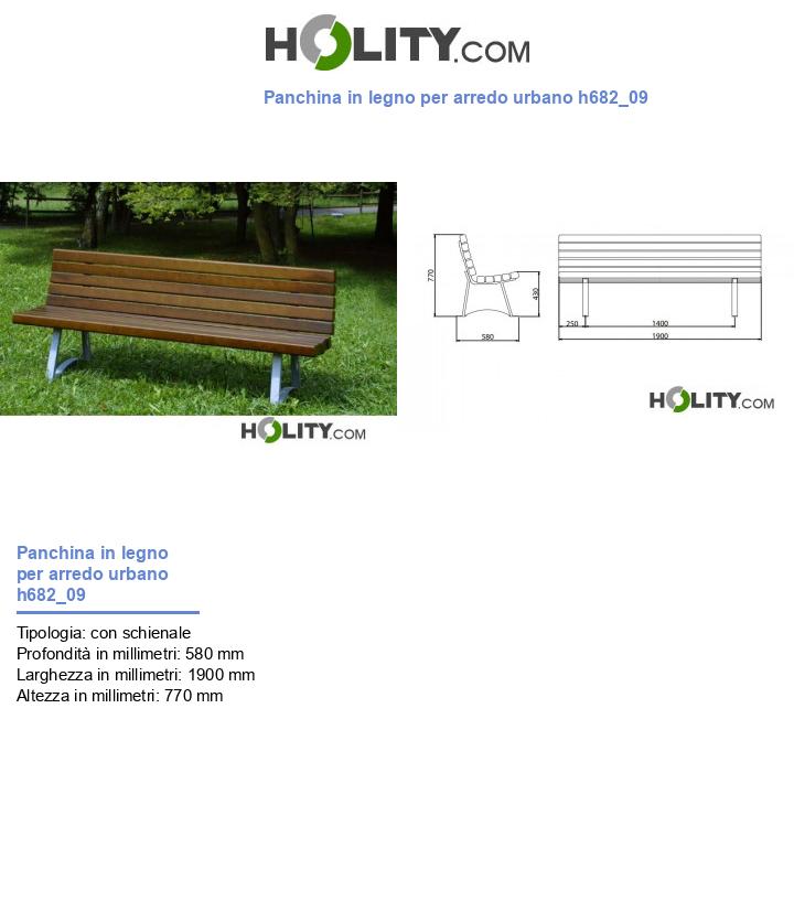 Panchina in legno per arredo urbano h682_09