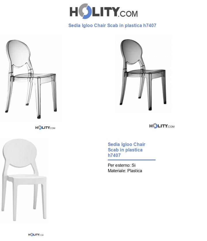 Sedia Igloo Chair Scab in plastica h7407