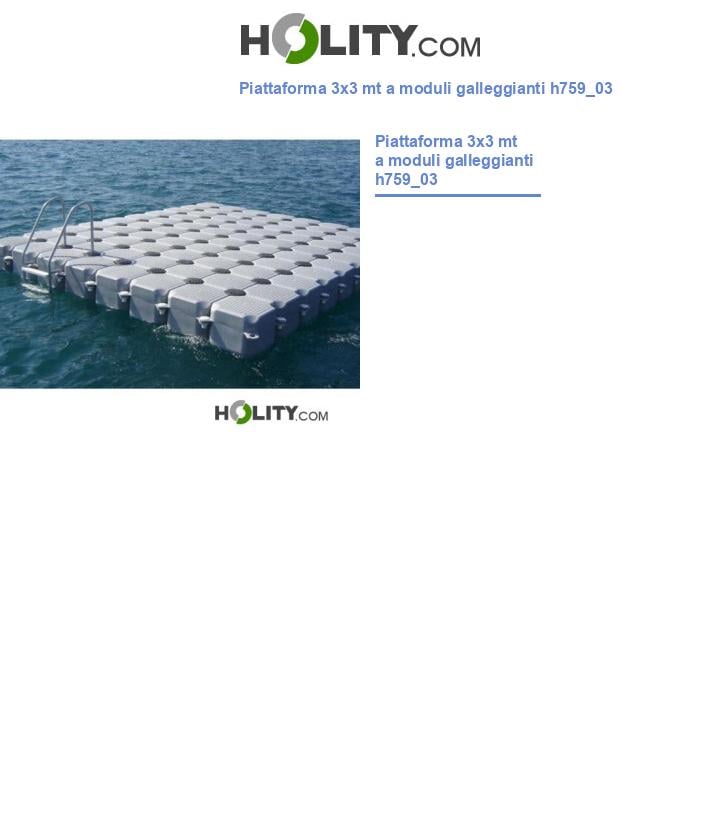 Piattaforma 3x3 mt a moduli galleggianti h759_03