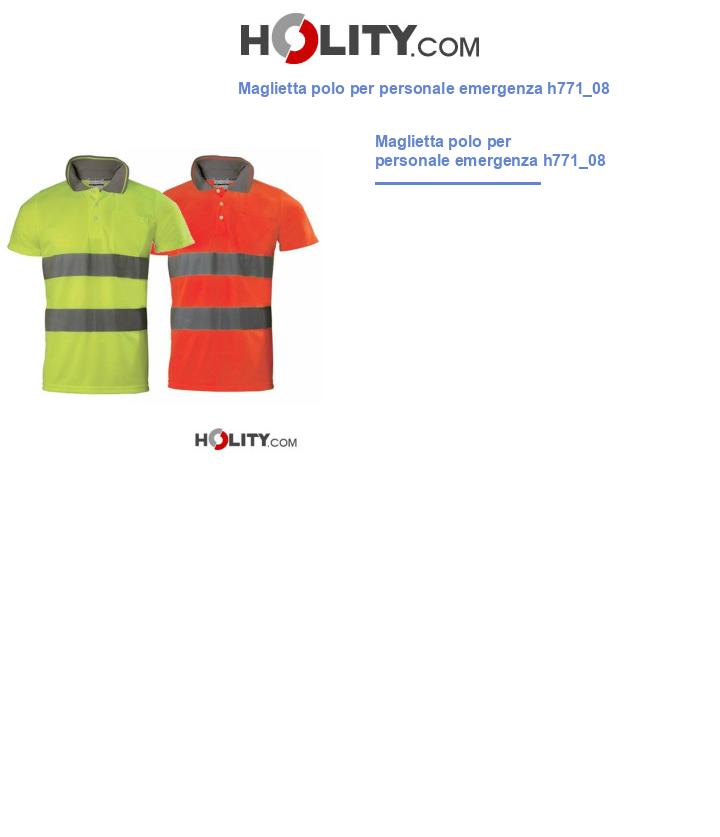 Maglietta polo per personale emergenza h771_08
