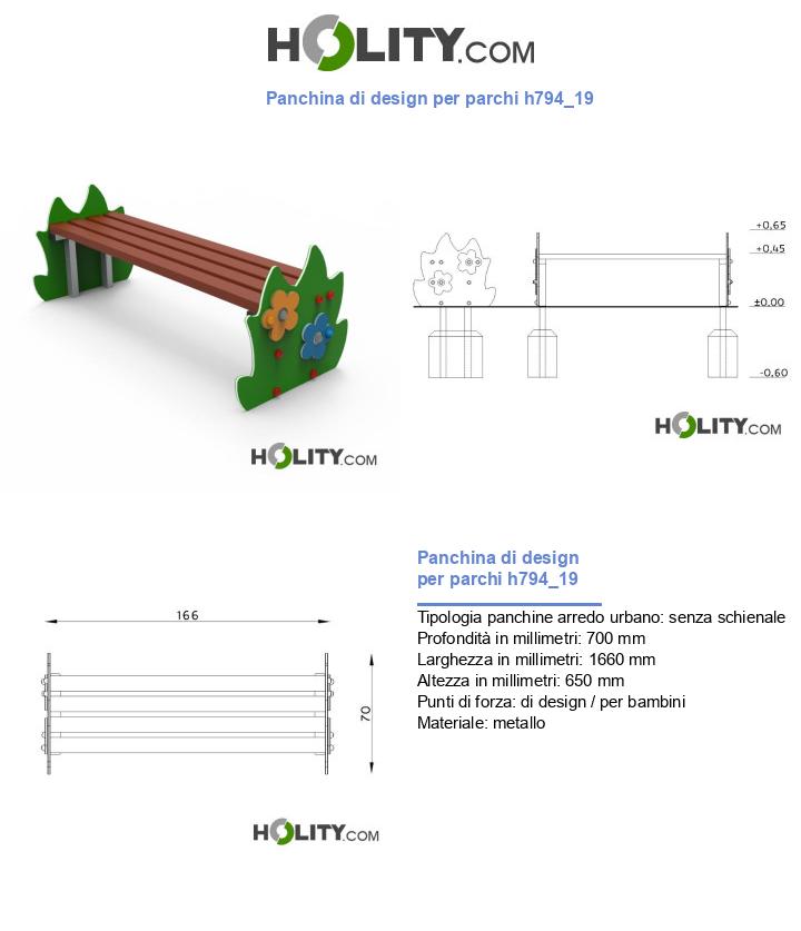 Panchina di design per parchi h794_19
