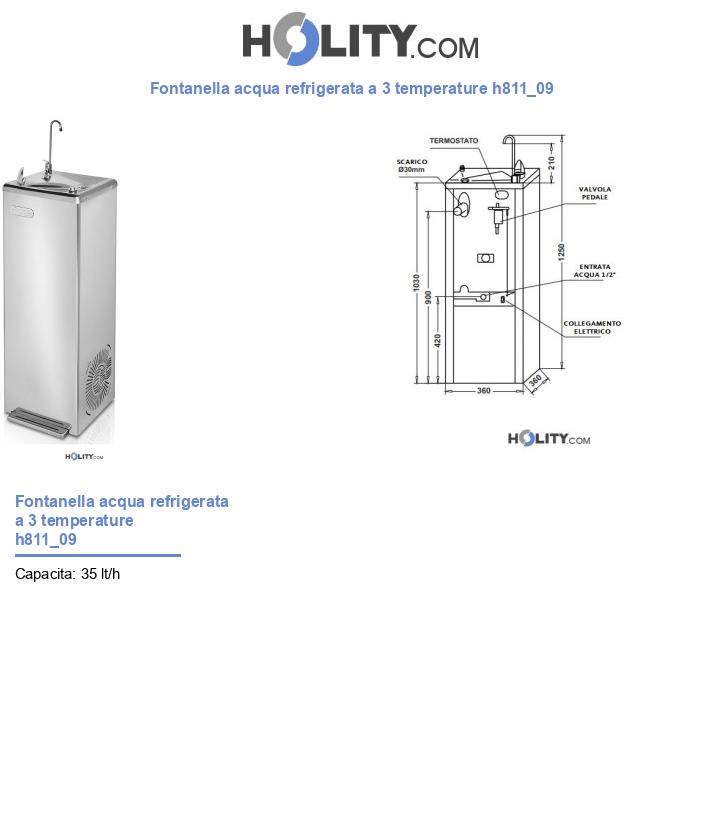 Fontanella acqua refrigerata a 3 temperature h811_09