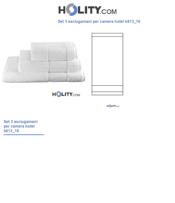 Set 3 asciugamani per camera hotel h813_16