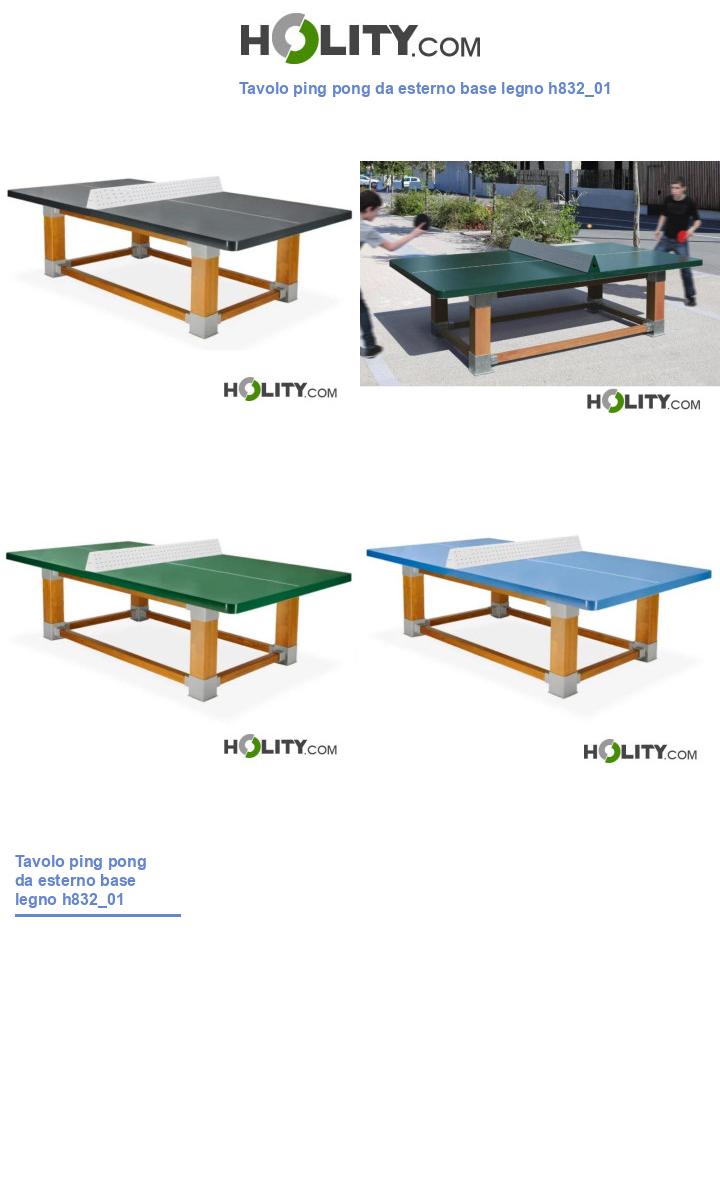 Tavolo ping pong da esterno base legno h832_01