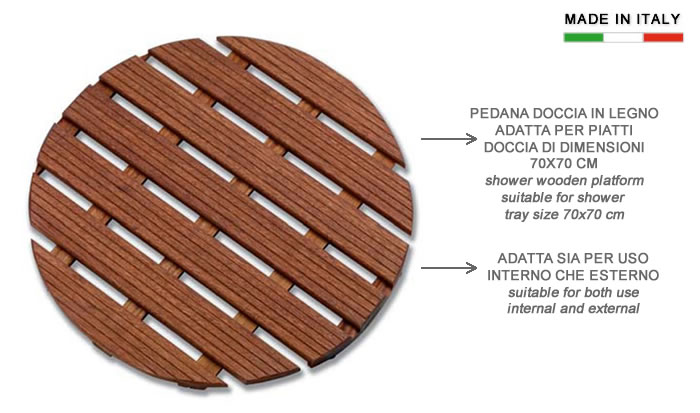 Pedana In Plastica Per Piatto Doccia.Cerchi Pedana Doccia In Legno Tonda H5642